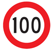 Speed limit 100 km/h. 