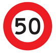 Speed limit 50 km/h. 