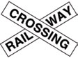 Railway crossing sign.